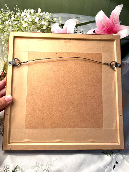 Framed  Floral Wreath" Counted Cross Stitch Kit Cross-Stitch Artwork – 10 in