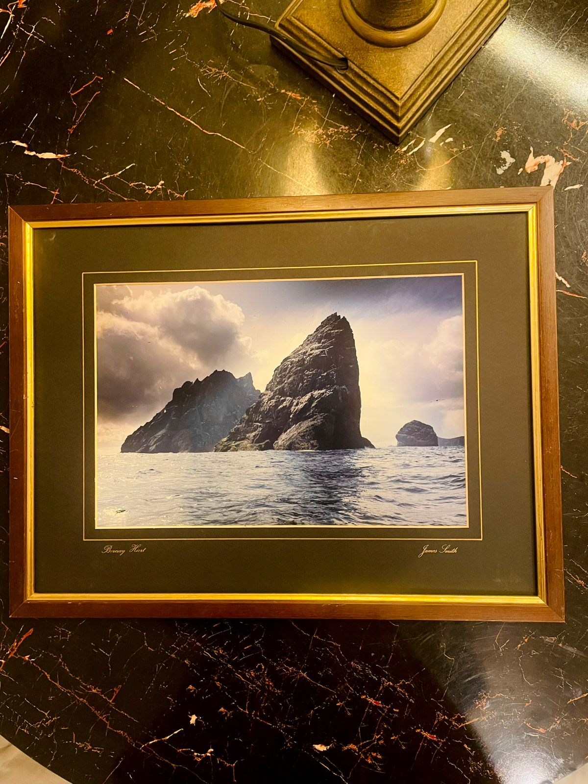 Vintage Seascape Framed Photography – Rocky Coast Wall Art