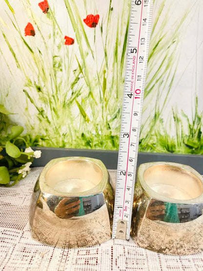 Pair of Silver Tealight Candle Holders