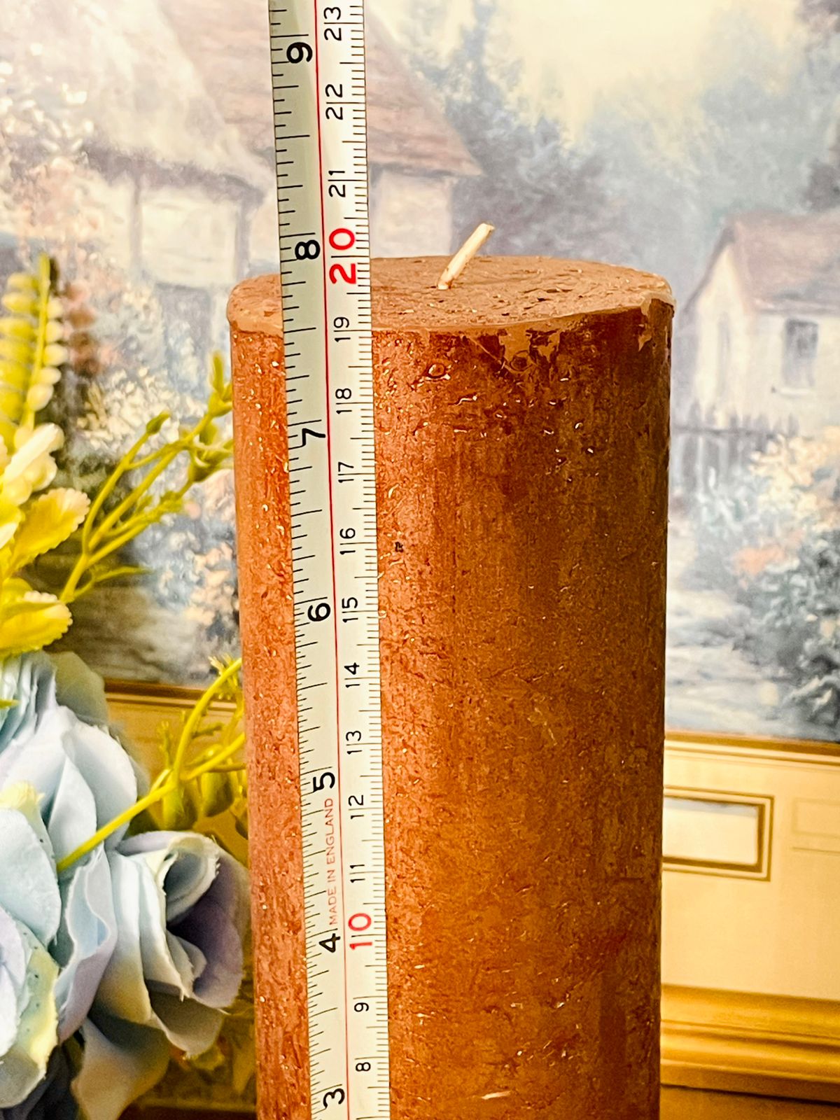 Bolsius Brown Pillar Candle Rustic Home Decor