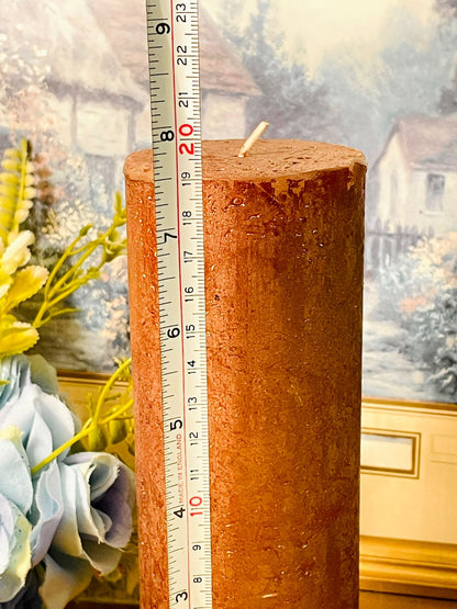 Bolsius Brown Pillar Candle Rustic Home Decor
