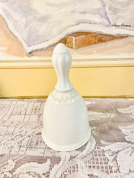 Vintage White Porcelain Bell – Classic Cottage Decor