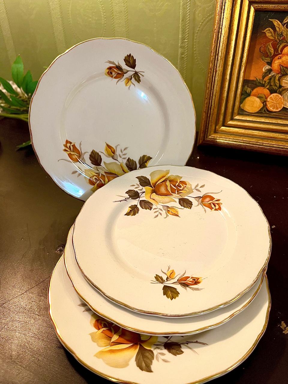 Old Foley James Kent Dessert Plates Set of 4 – 6 Inch England