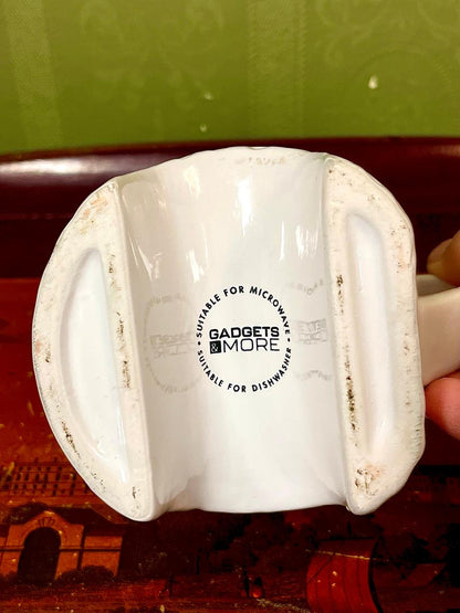 Gadgets & More White Textured Novelty Mug – 4.5"