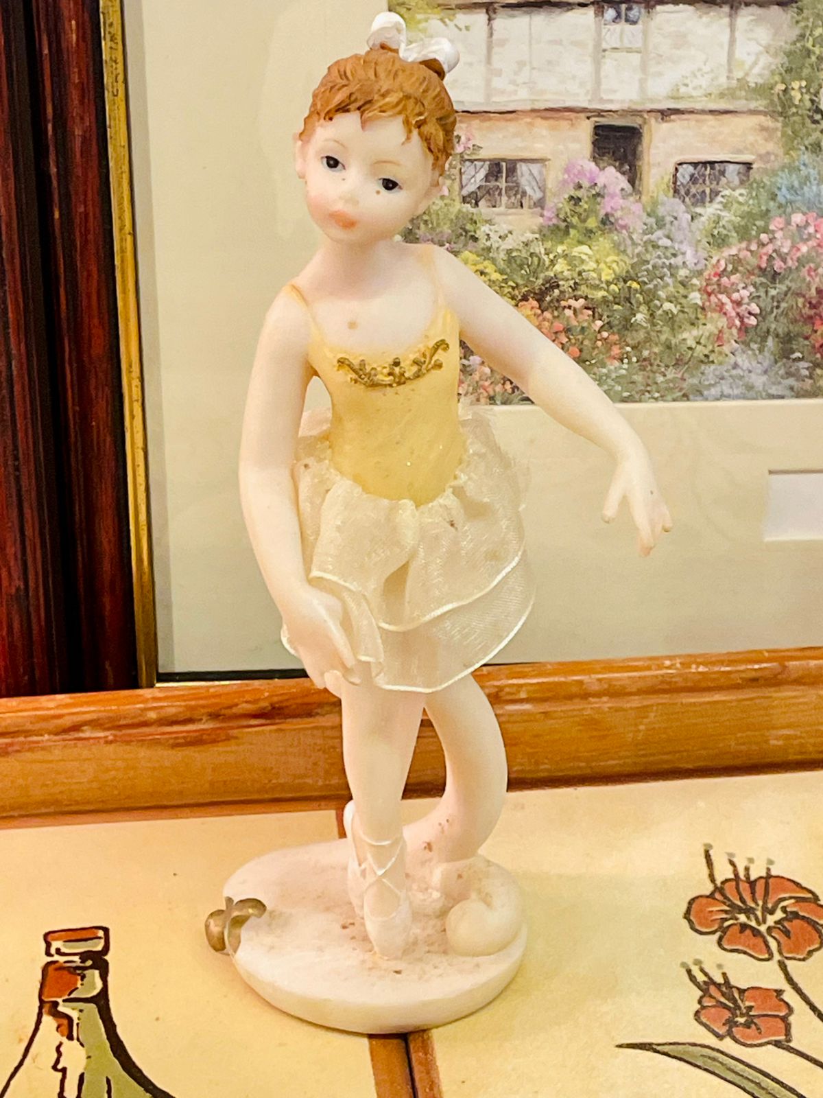 7” Ballerina Porcelain Figurine – Elegant Ballet Dancer Decor