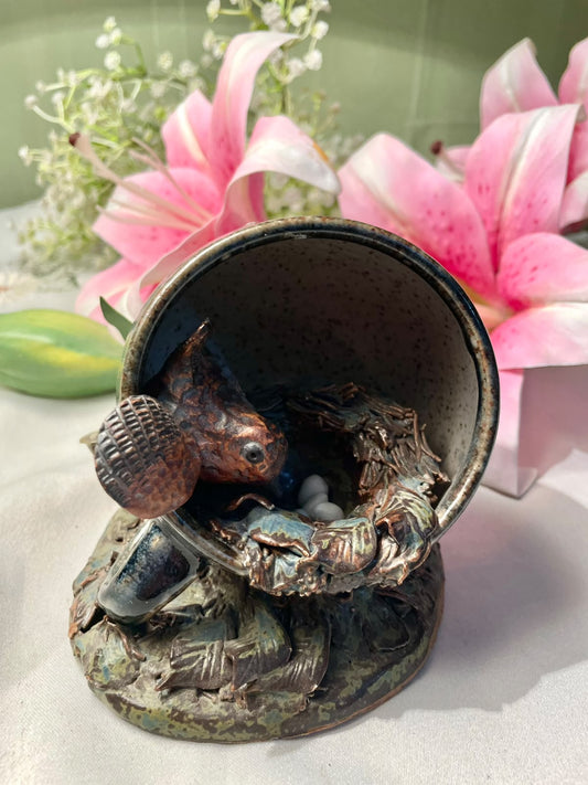 Bird Nest Sculptural Home Decor – Approx. 11 cm