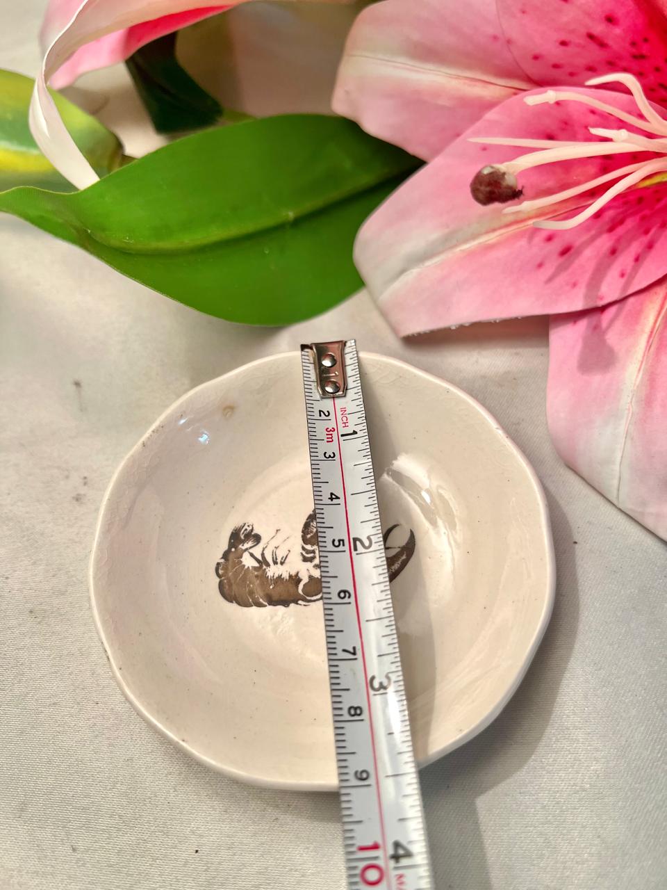 Lobster Motif Ceramic Condiment Bowl 9 cm