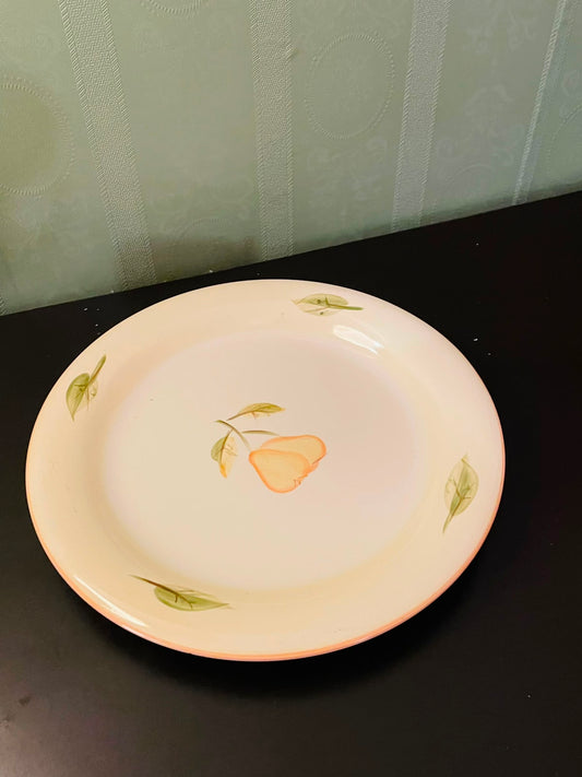 Vintage Pear Design Dinner Plater 10.5 Inch Cottage Core Decor