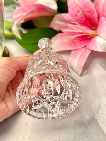 Vintage Clear Crystal Bell – Approx. 5 Inch
