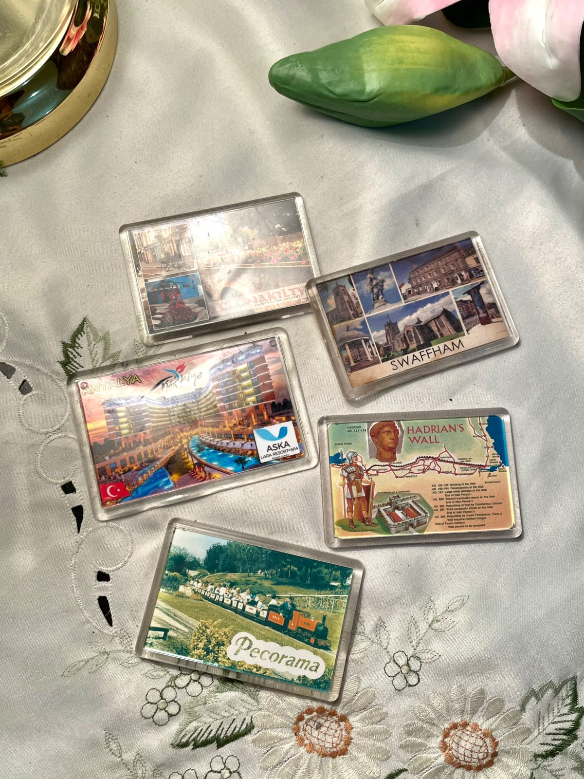 Vintage Travel Souvenir Fridge Magnets – 5 Piece Set