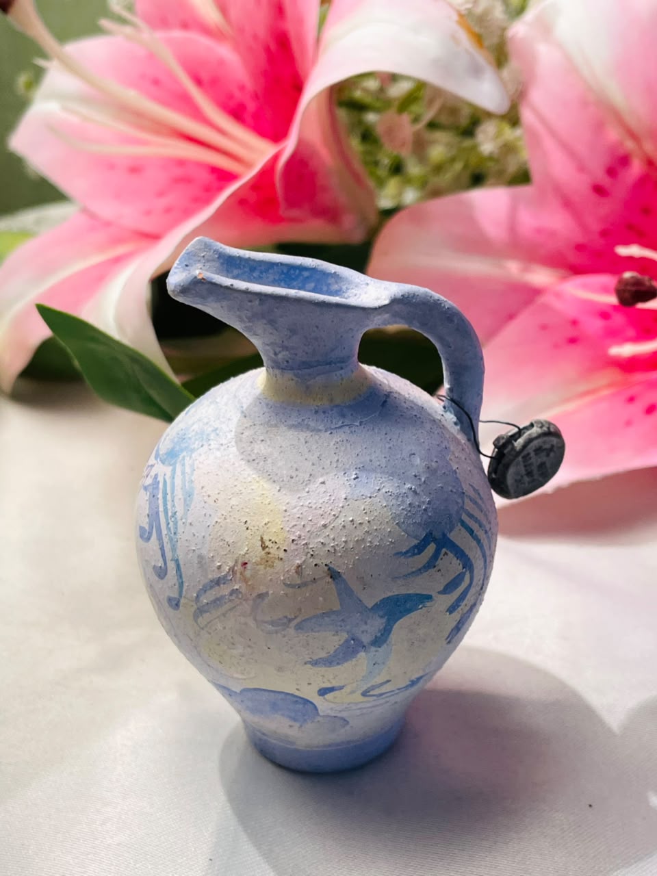 Blue & White Decorative Jug Approx. 9 cm