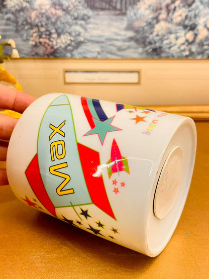 Max Rocket Design Ceramic Coin Bank