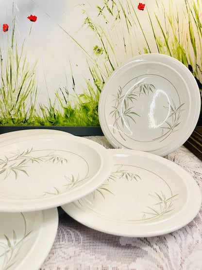 Vintage Bamboo Leaf Side Plates Set of 5