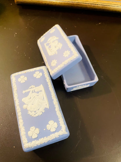 Vintage Wedgwood-Style Jasperware Trinket Box – 10 cm Each