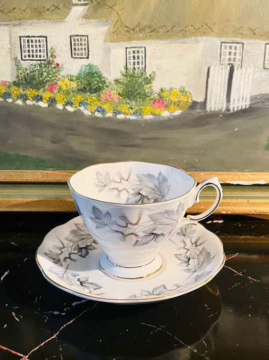 Royal Albert tea cup, Silver Maple cup saucer, bone china tea set, English tea cup, Royal Albert England crockery, vintage tea set, fine bone china, Royal Albert cup with saucer, tea time crockery, antique cup saucer