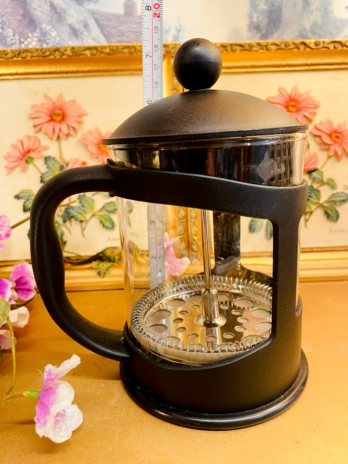 Black Glass French Press Coffee Maker
