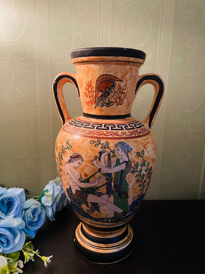 [ RARE FIND ] Vintage Greek Style Amphora Vase 11 Inch