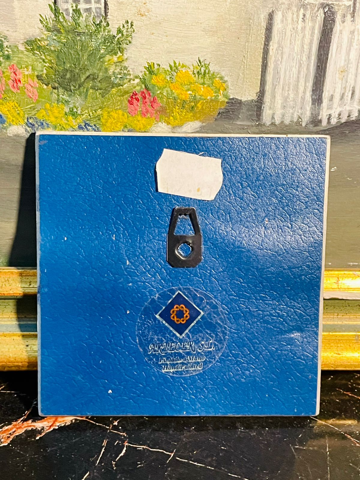 Hand-Painted Spanish Ceramic Wall Tile — Wall Decor