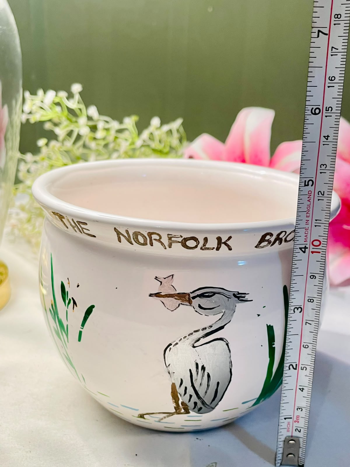 The Norfolk Broads Bird Design Ceramic Planter – 5 Inch