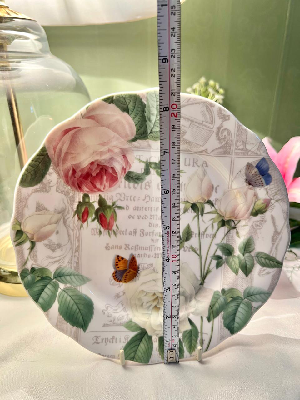 Royal Worcester RHS Roses Floral Wall Plate – 8 Inch