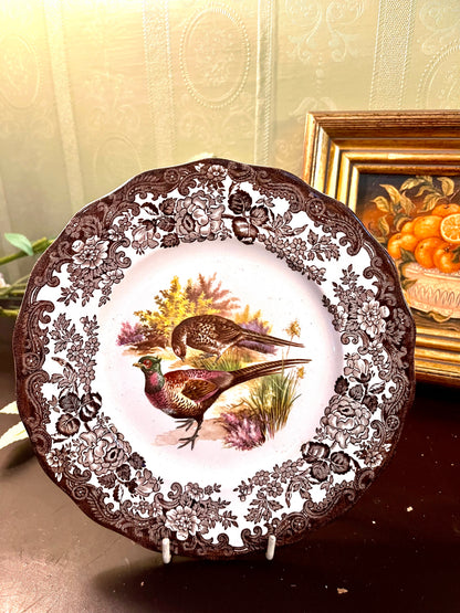 Palissy Game Series Pheasant Decor Plate Vintage Worcester England