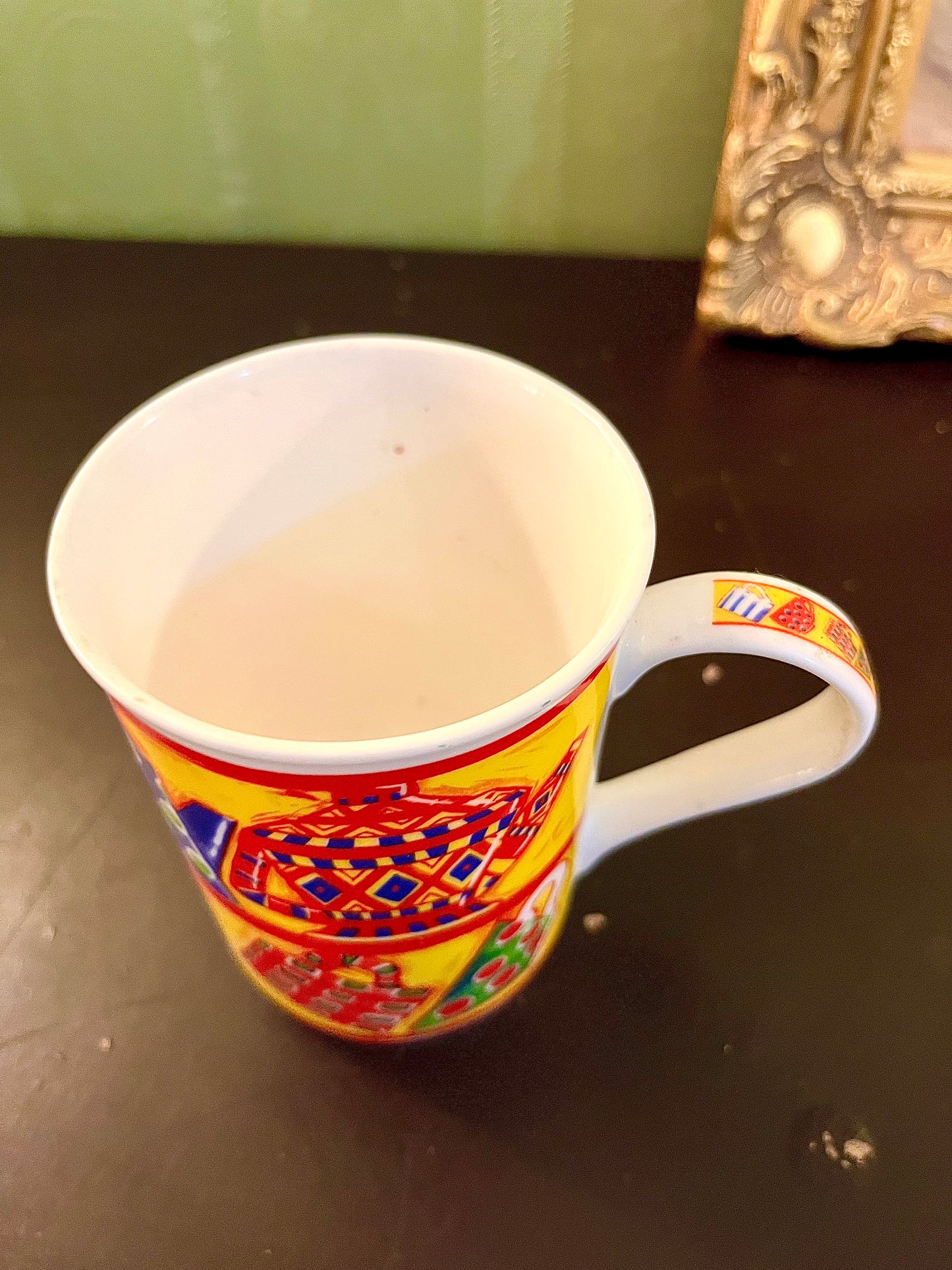 Colorful Teapot Ceramic Coffee Mug 4 Inch