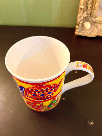 Colorful Teapot Ceramic Coffee Mug 4 Inch