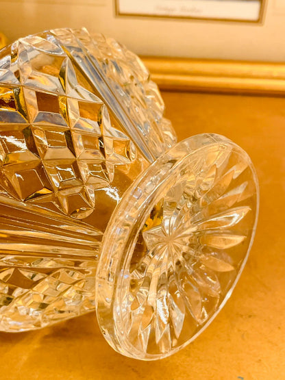 Vintage Cut Glass Pedestal – Elegant Serving Bowl
