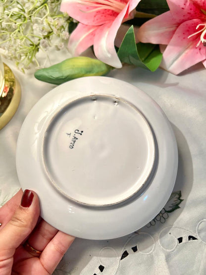 J. Arpo Hand Painted Floral Ceramic Decorative Plate – 6 Inch