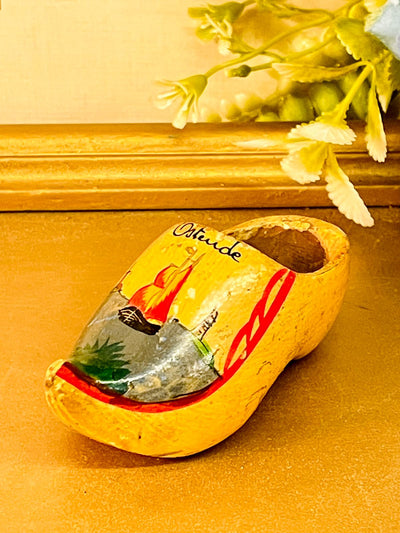 Vintage Wooden Dutch Clog Shoe