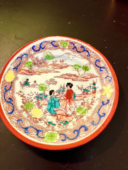 Vintage Chinese Scenic Porcelain decorative Plate – 5 Inch