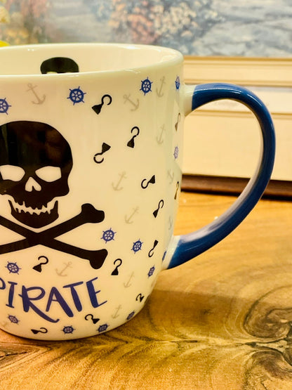 Leonardo Collection Pirate Fine China Mug | Skull Crossbones Cup