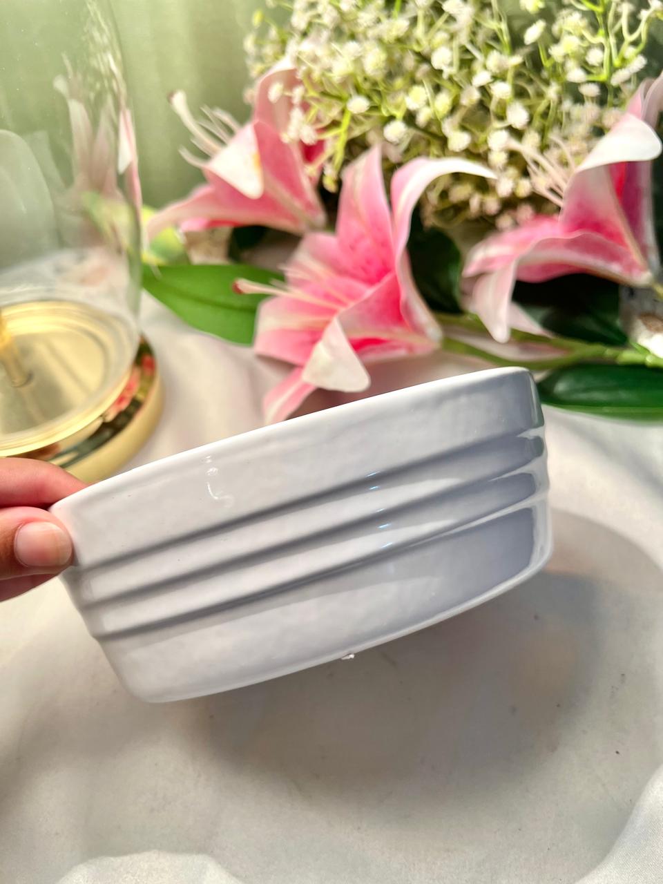 White Oval Oven-Safe Ceramic Baking Dish 17 cm