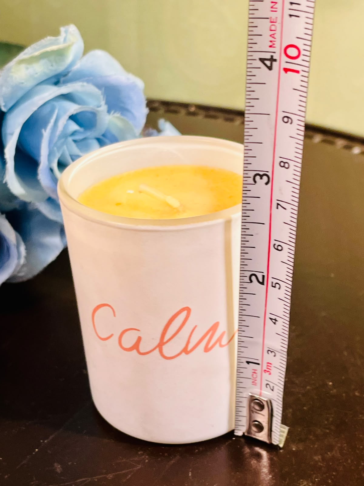 Calm Ceramic Scented Candle – Minimalist White Candle Holder 10cm