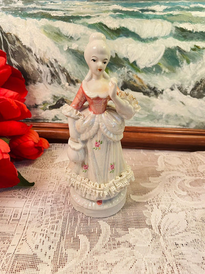 Vintage Rococo Lady Porcelain Figurine