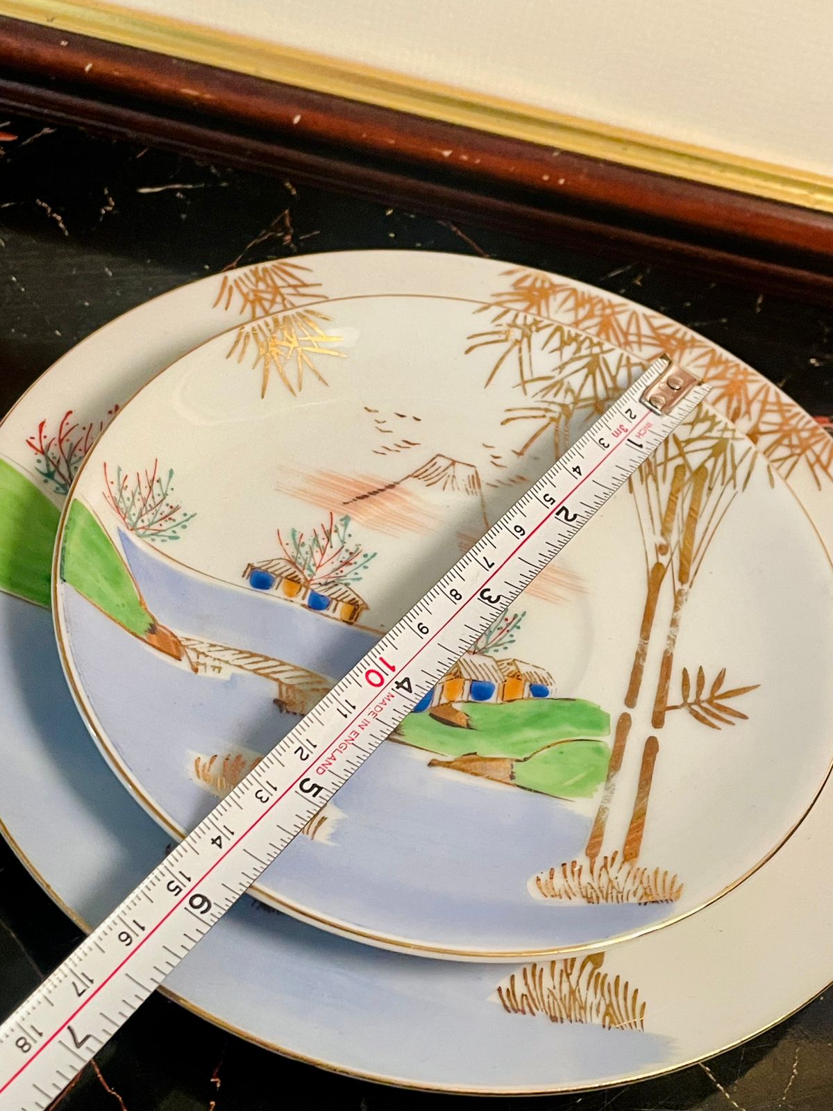 Vintage Hand-Painted Porcelain Tea Cup & Plate Set – Japan Style