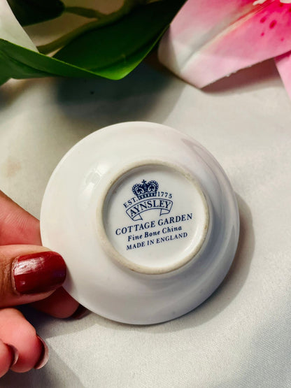 Aynsley Cottage Garden Fine Bone China Trinket Dish 7cm