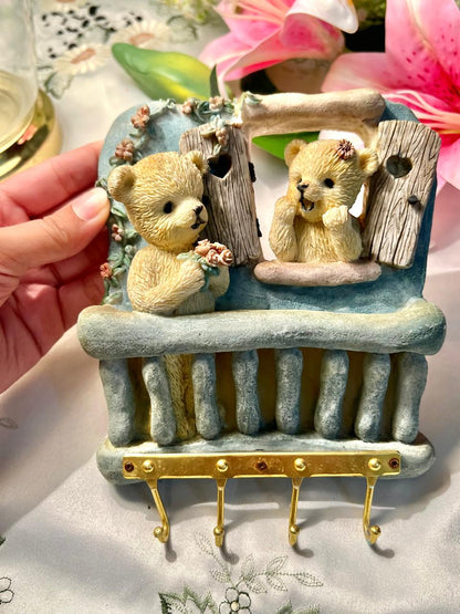 Teddy Bear Wall Hook Rack 7"