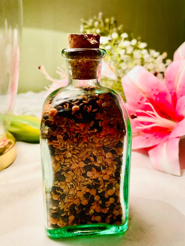 Vintage Green Crystal Cork Stopper Storage Bottle 15cm