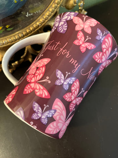Just for My Nan Butterfly Ceramic Mug