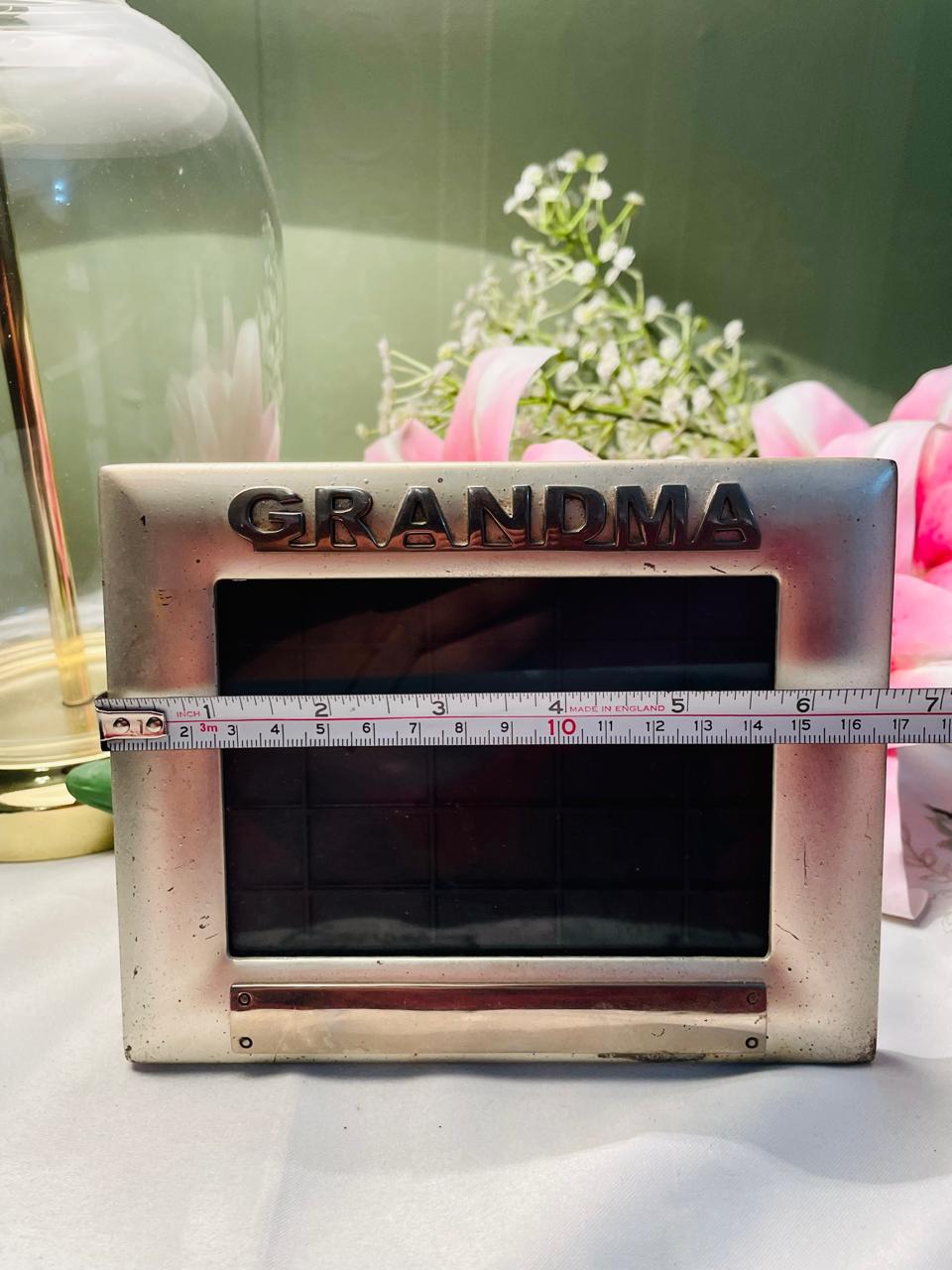 Vintage “Grandma” Metal Photo Frame – Approx. 7 Inch