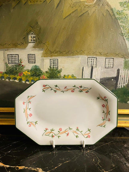 Johnson Brothers Eternal Beau Oval Octagonal Dish – Vintage English Serveware