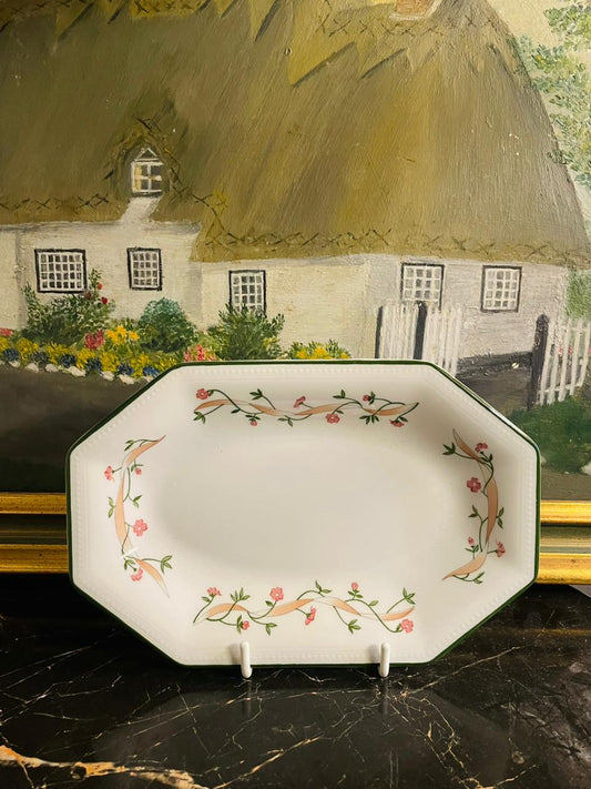 Johnson Brothers Eternal Beau Oval Octagonal Dish – Vintage English Serveware