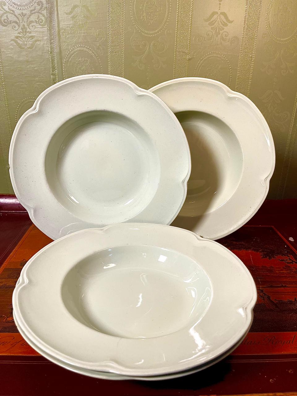 Johnson Bros Greendawn 8.5 Inch Rim Soup Bowls | Made in England | Set of 4