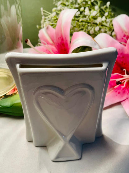 Vintage White Bird & Blossom Ceramic Photo Frame – 5 Inch
