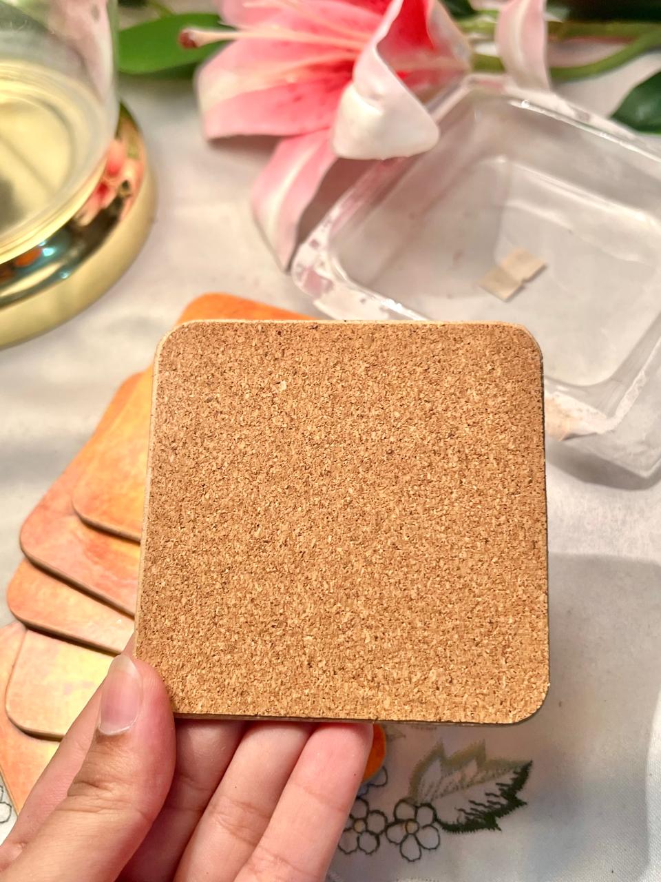 Vintage Grape Design Coasters Set of 6 Approx. 10 cm