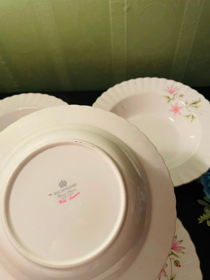 Richmond Wild Anemone Bone China Bowls Set of 4