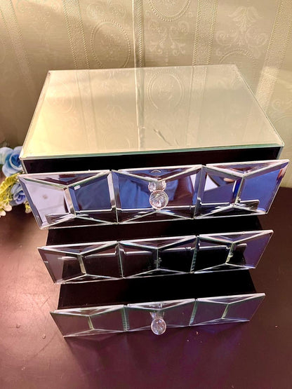 Mirrored Jewellery Storage Cabinet – Bevelled Glass Drawers