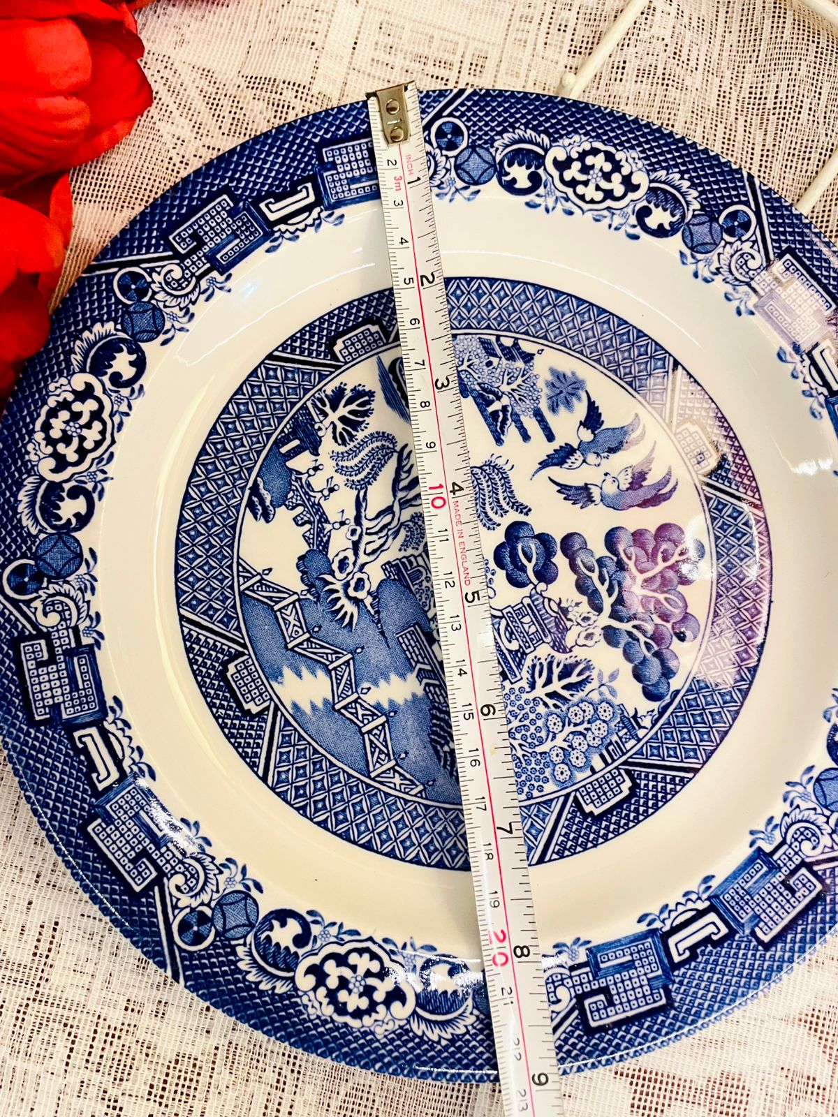 Vintage Palissy Old Windsor Locks Blue & White Plate 9 in