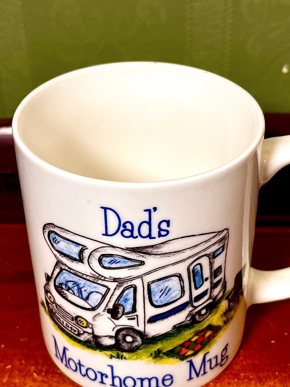 Louisa Doulain Dad’s Motorhome New Bone China Mug – 4"
